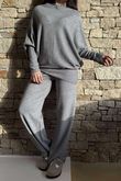 Elbury Huggle Luxury Knit Co Ord Set Grey Marl /50 